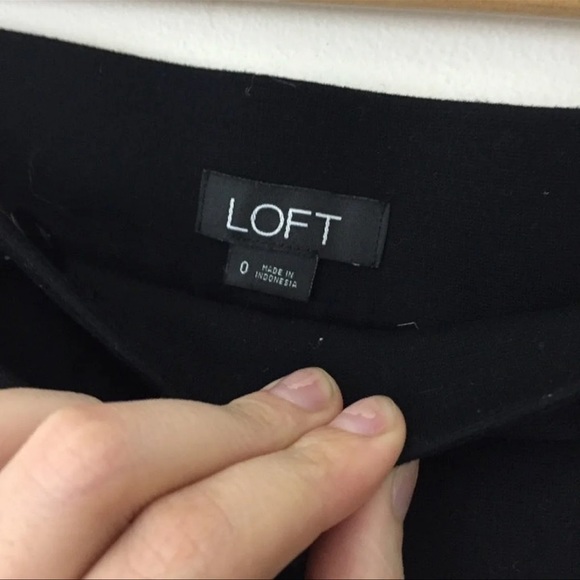 LOFT Black White Side Stripe Skinny Leg Jegging Pants - Picture 8 of 10